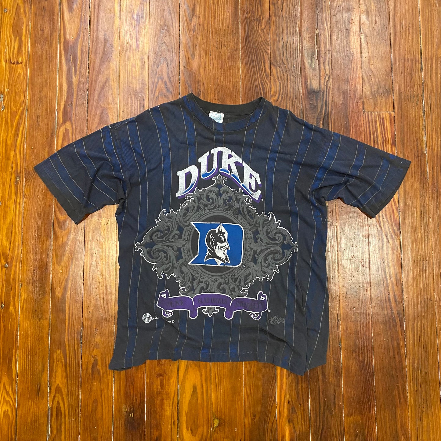 Vintage Duke Pinstriped Heritage Tee - XL