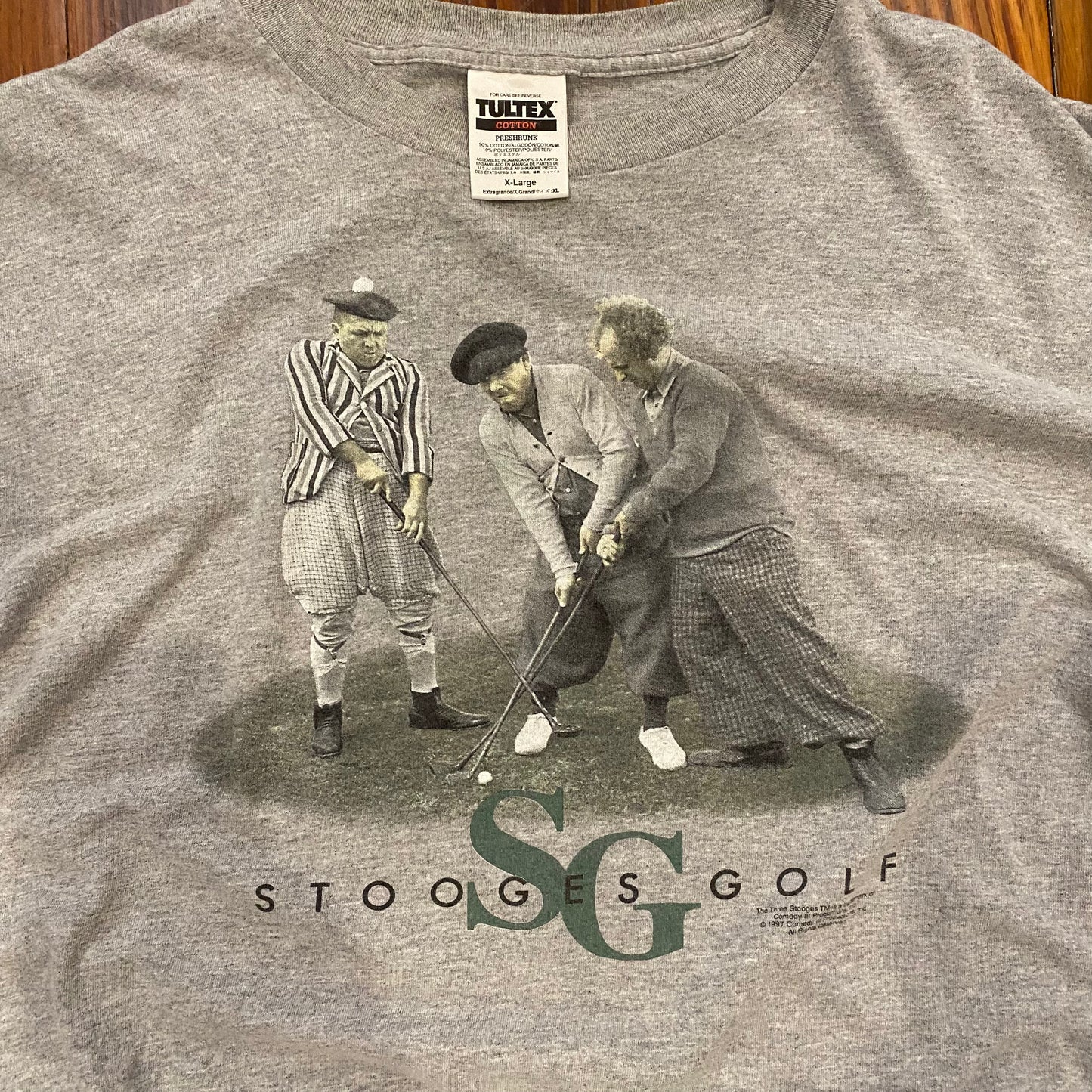 Vintage Stooges Golf Gray Graphic Tee- 2XL