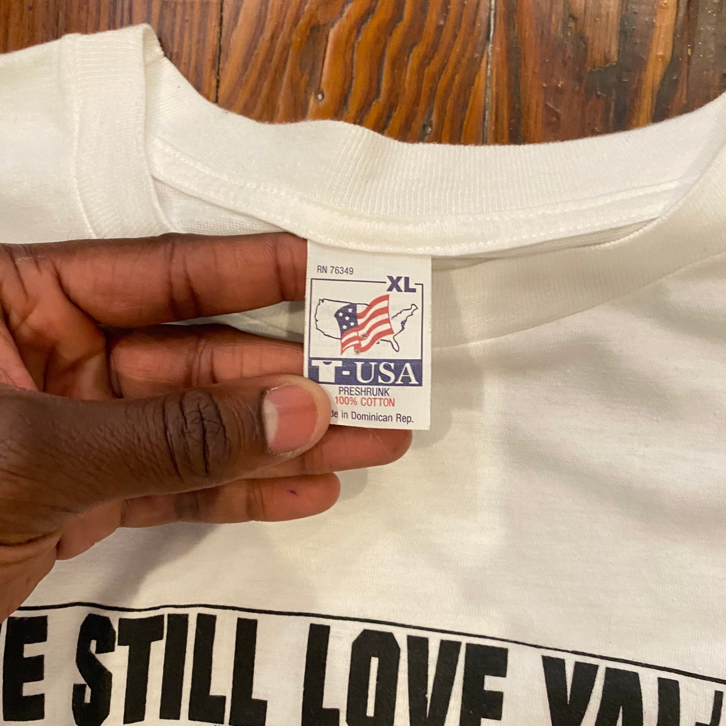 Vintage We Love OJ Tee Big Face Graphic Single Stitched Tee - XL