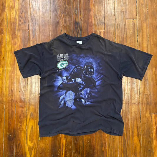 Vinatge 1998 NFL Green Bay Packers Riddle Graphic Tee - 2XL