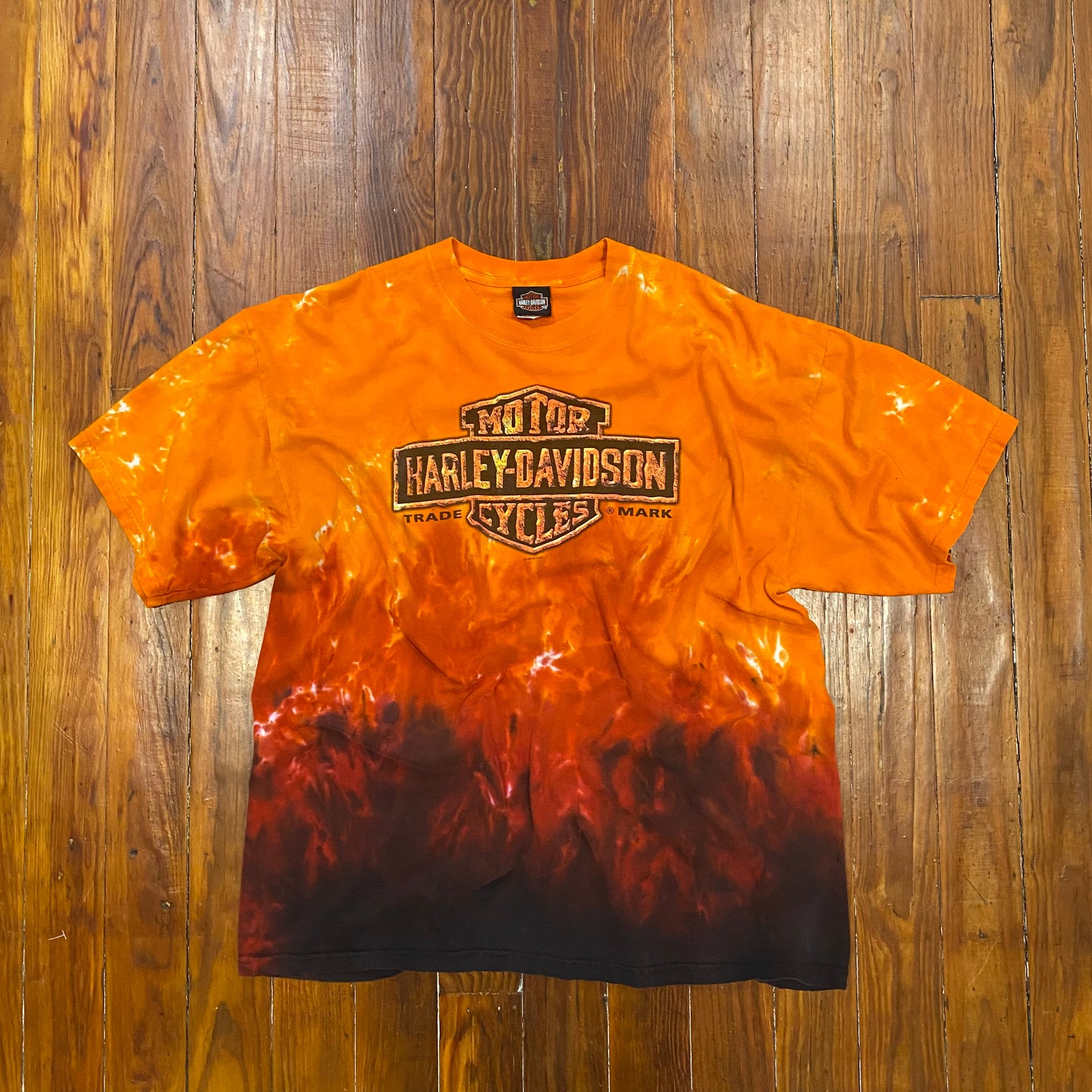 Vintage 2010 Tye-Dye Harley Davidson Motorcycle Tee - 2XL