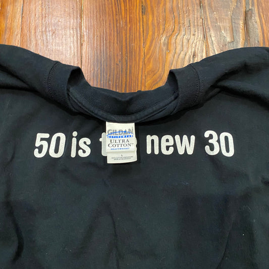 Vintage "50 Is The New 30" Humor Tee - L