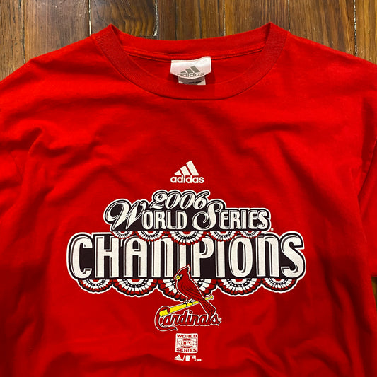 Vintage 2006 MLB World Champions St. Louis Cardinals World Series Tee - L