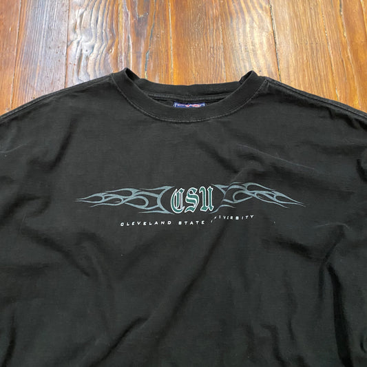 Vintage Cleveland State University Tribal Hit Long Sleeve Tee - XL