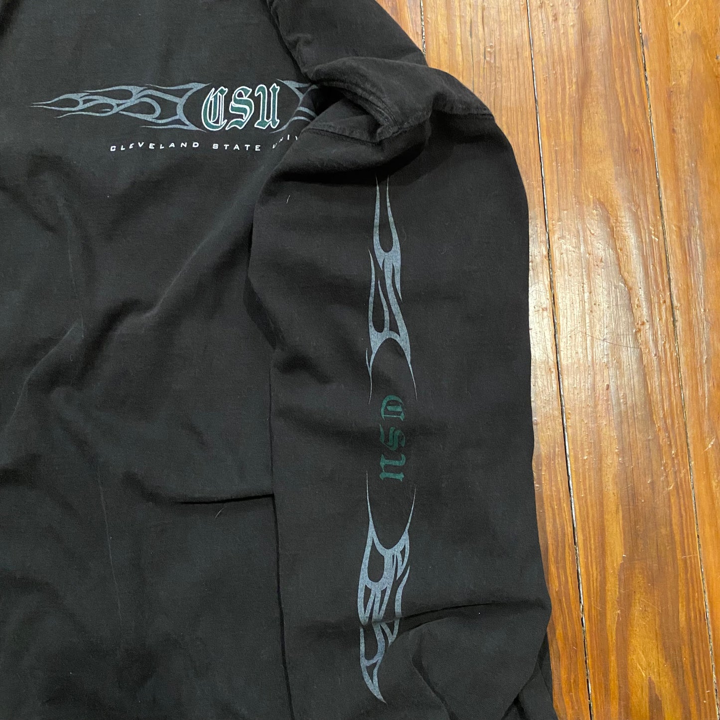 Vintage Cleveland State University Tribal Hit Long Sleeve Tee - XL