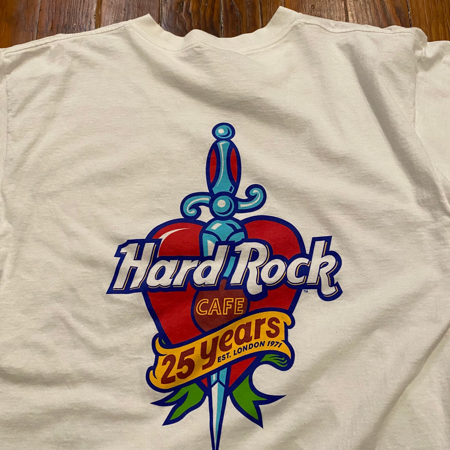 Vintage Hard Rock Cafe 25th Anniversary London 1971 Tee - XL