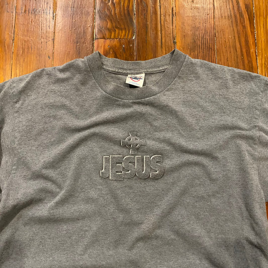 Vintage Faded Jesus Tee- L