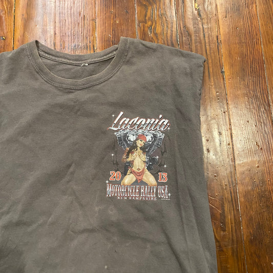 Vintage Laconia Motor Cycle Rally Sleeveless Tee - XL