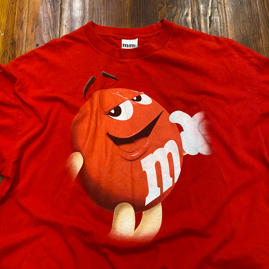 Vintage Red M&M Print Tee - XL