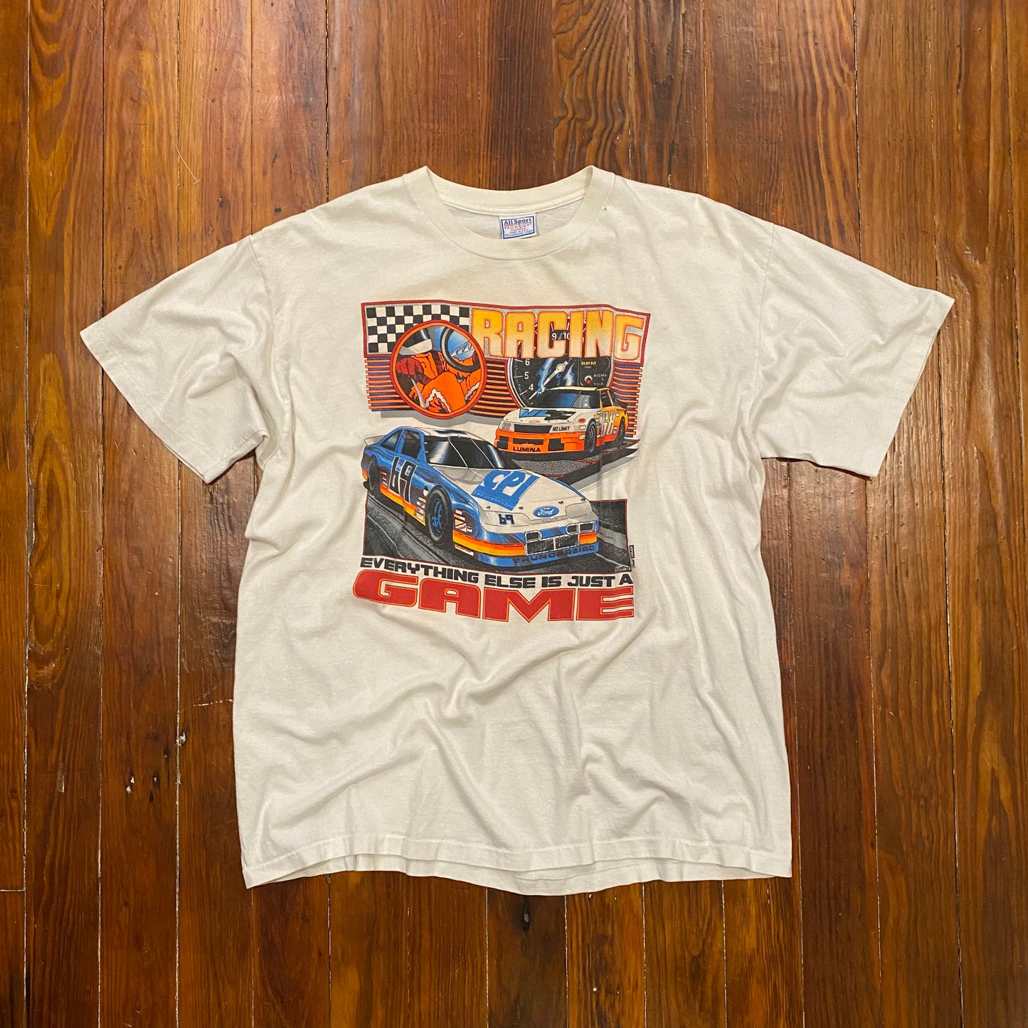 Vintage Everything Else Is Just A Game Racing Graphic - Tee - XL