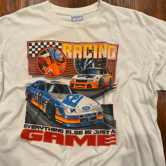 Vintage Everything Else Is Just A Game Racing Graphic - Tee - XL
