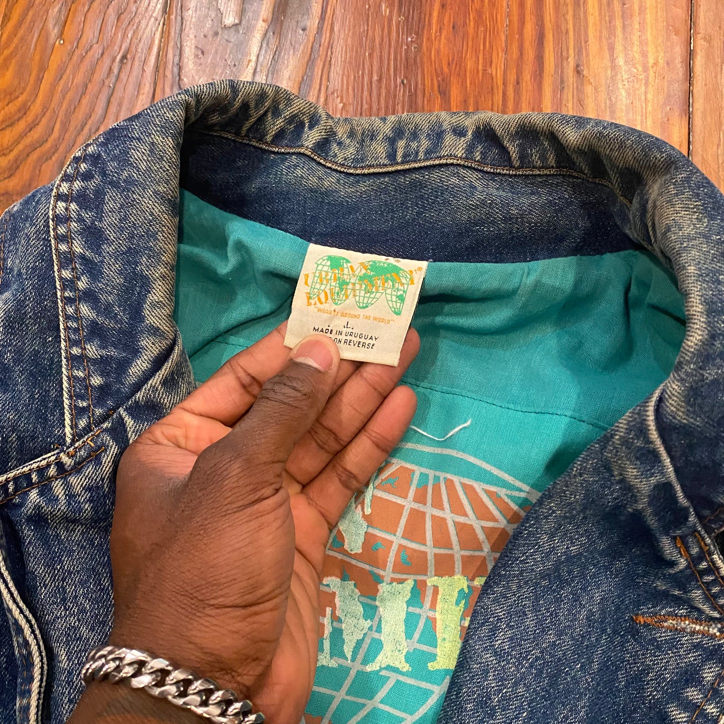 Vintage Denim Jacket Button Up - L