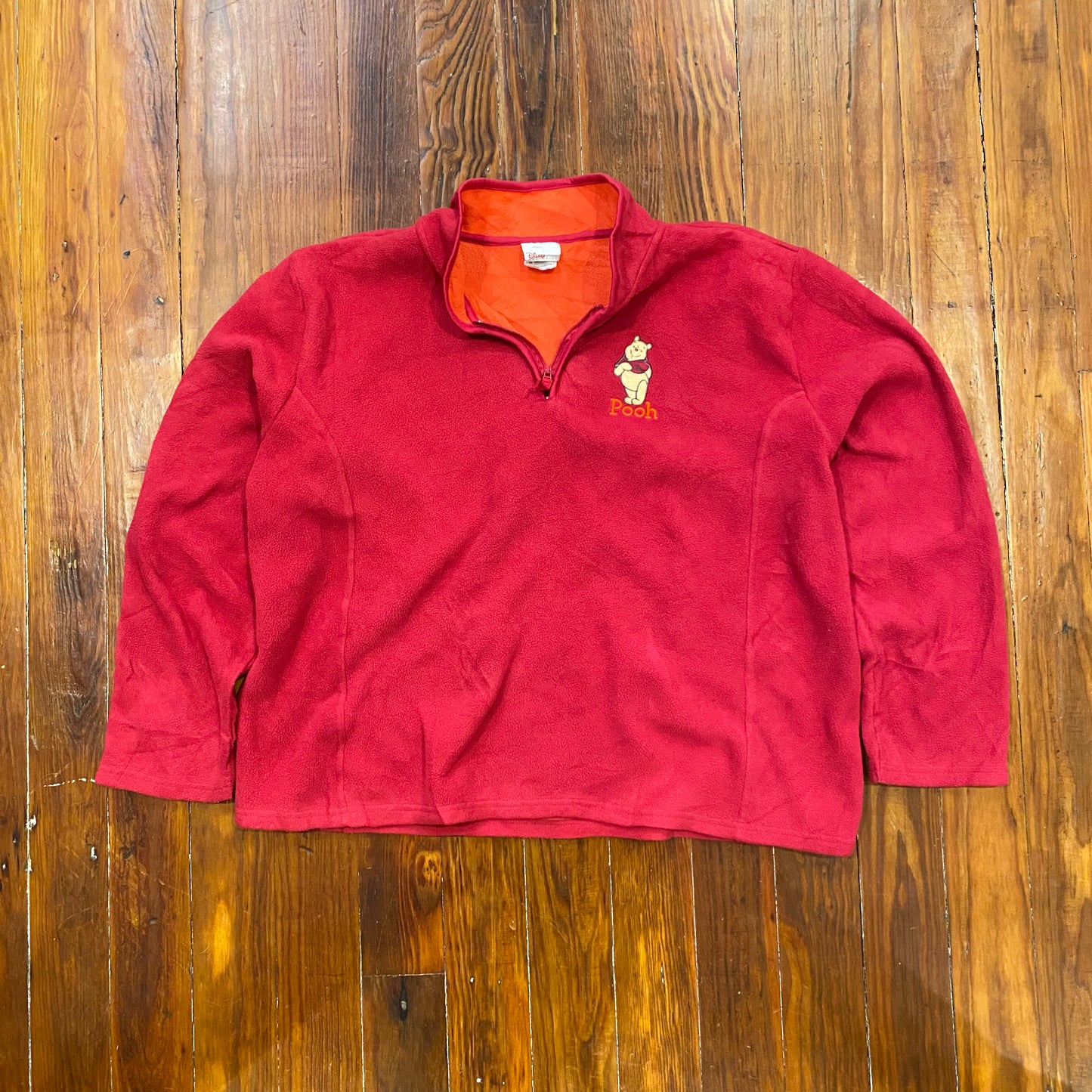 Vintage Winnie The Pooh Half Zip Up Pullover - XL