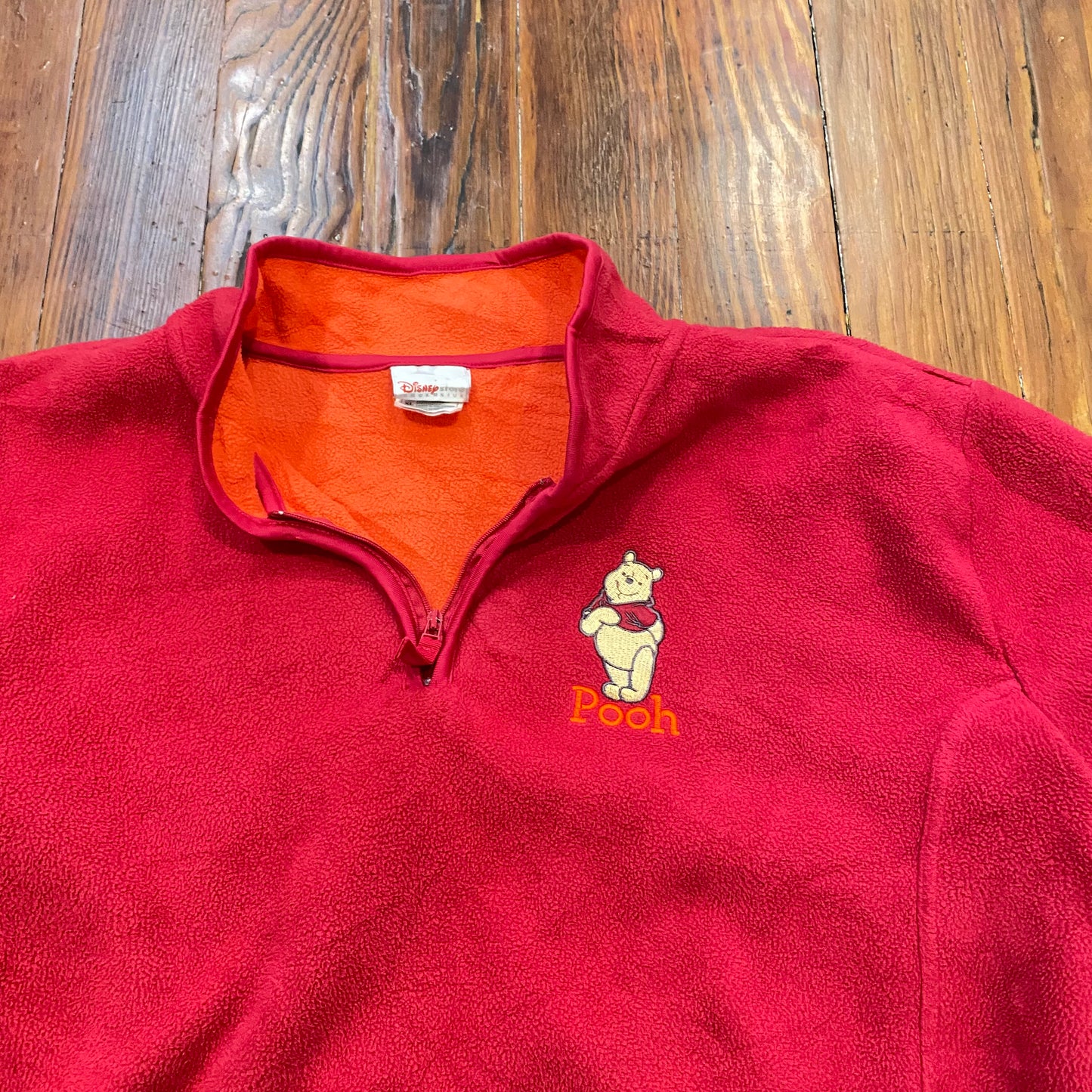 Vintage Winnie The Pooh Half Zip Up Pullover - XL