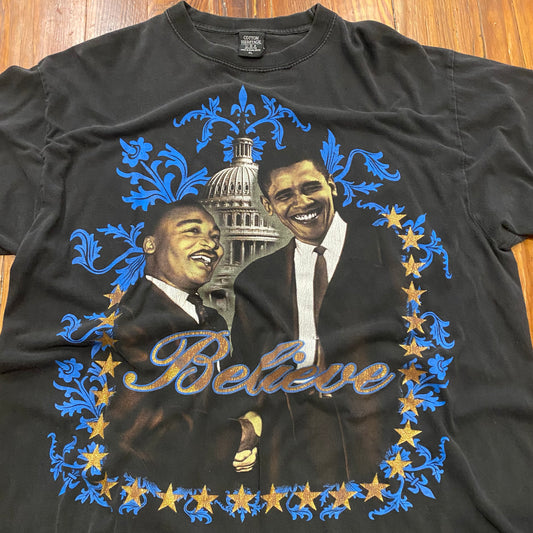 Vintage Obama & MLK Believe Tee - XL