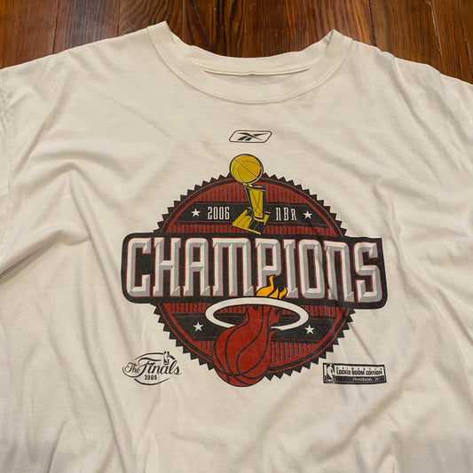 Vintage 2006 NBA Finals Miami Heat Champions Tee - 2XL