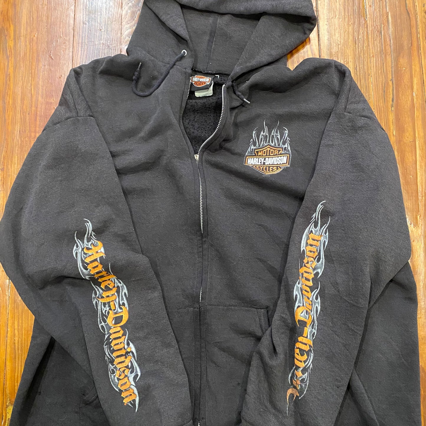 Vintage Harley Davidson Cycles Zip Up Hoodie - XL