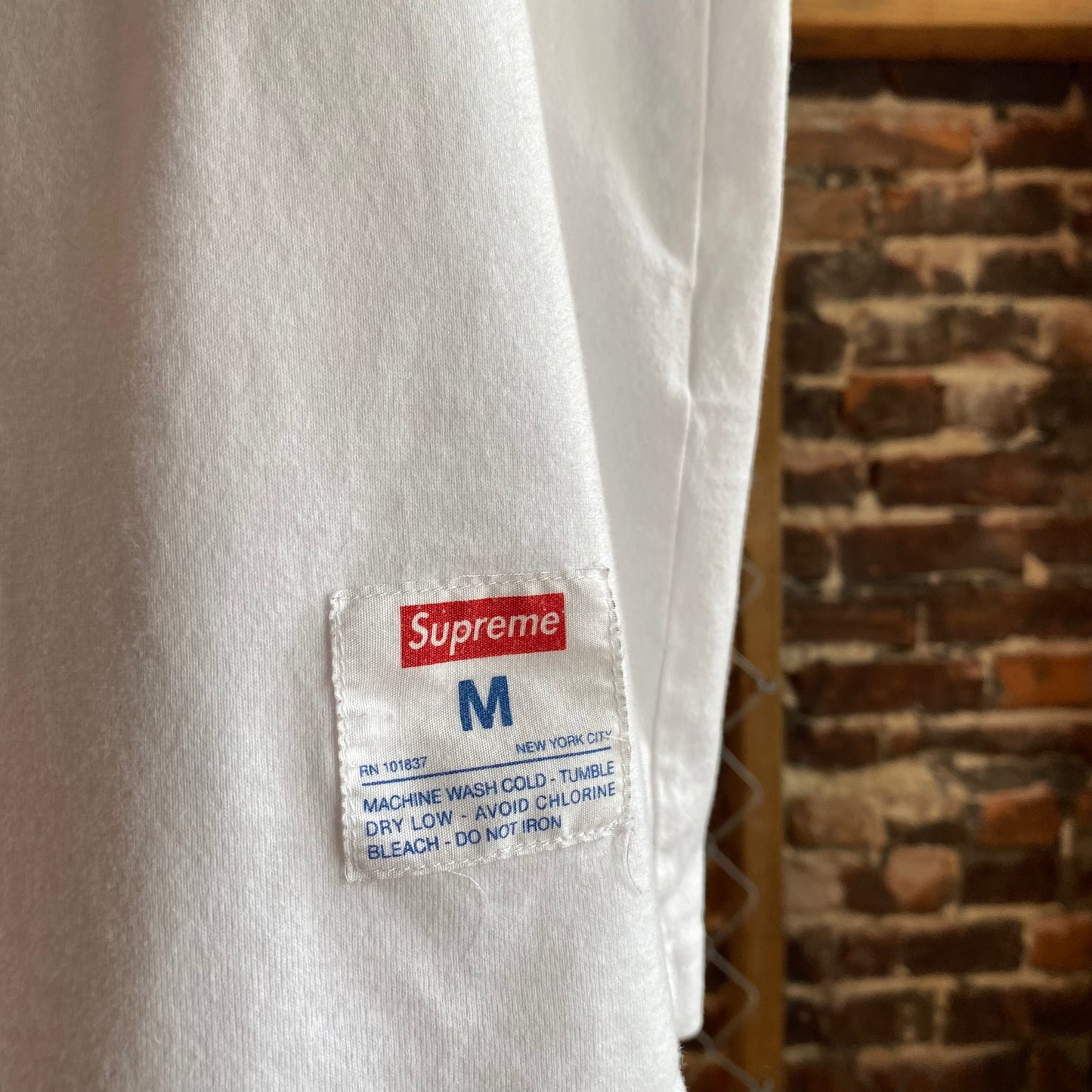 1994 Supreme White & Red Ringer Tee- M