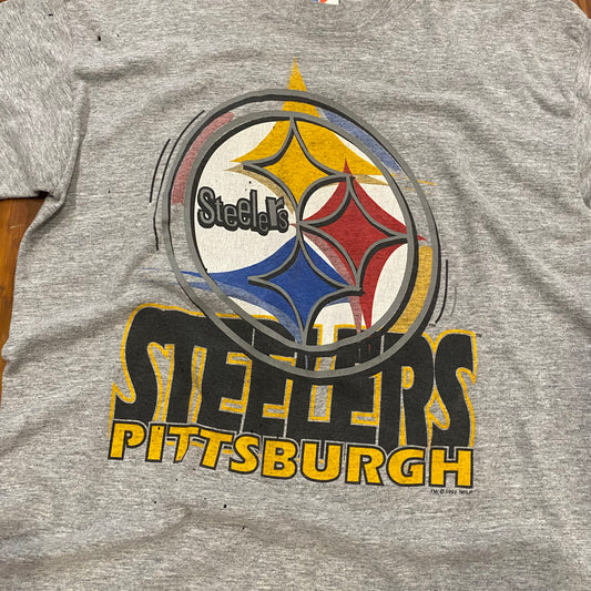 Vintage Pittsburgh Steelers Logo Tee - L