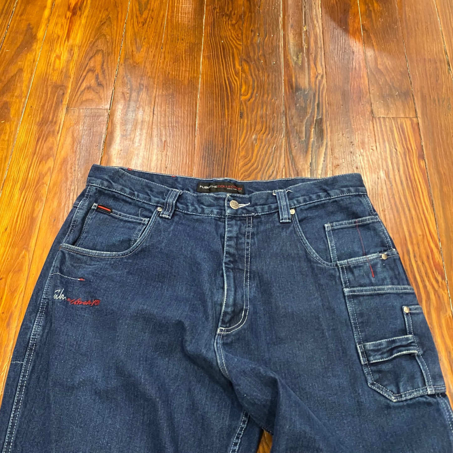 FUBU Bootleg Blue Jeans- 38x34