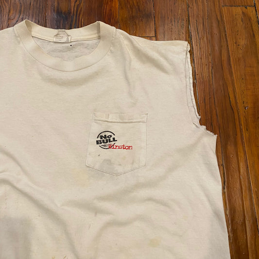 Vintage Winston "No BS/Check Your BS At The Door" Humor Cut Off Tee - XL