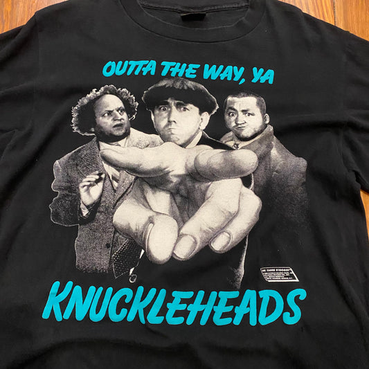 Vintage 1989 3 Stooges Knucklehead Tee - L