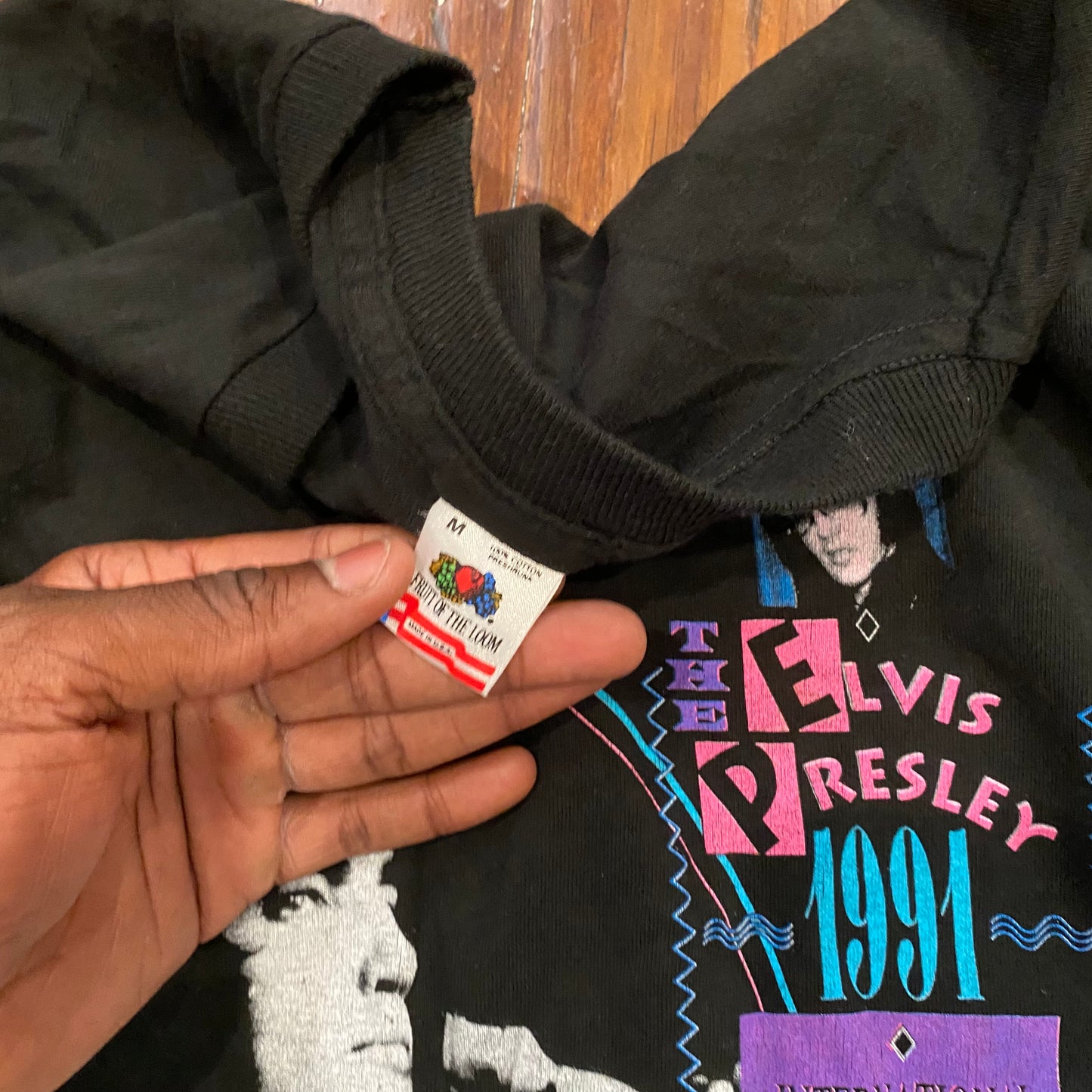 Vintage 1991 Elvis Presley International Tribute Week Tee - M