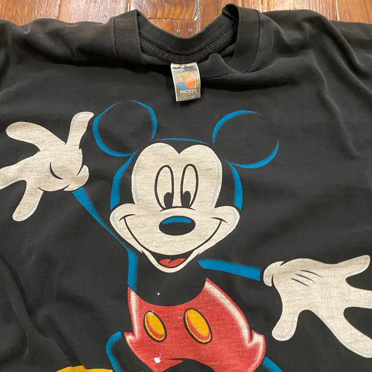 Vintage Mickey Open Arms Faded Tee - XL
