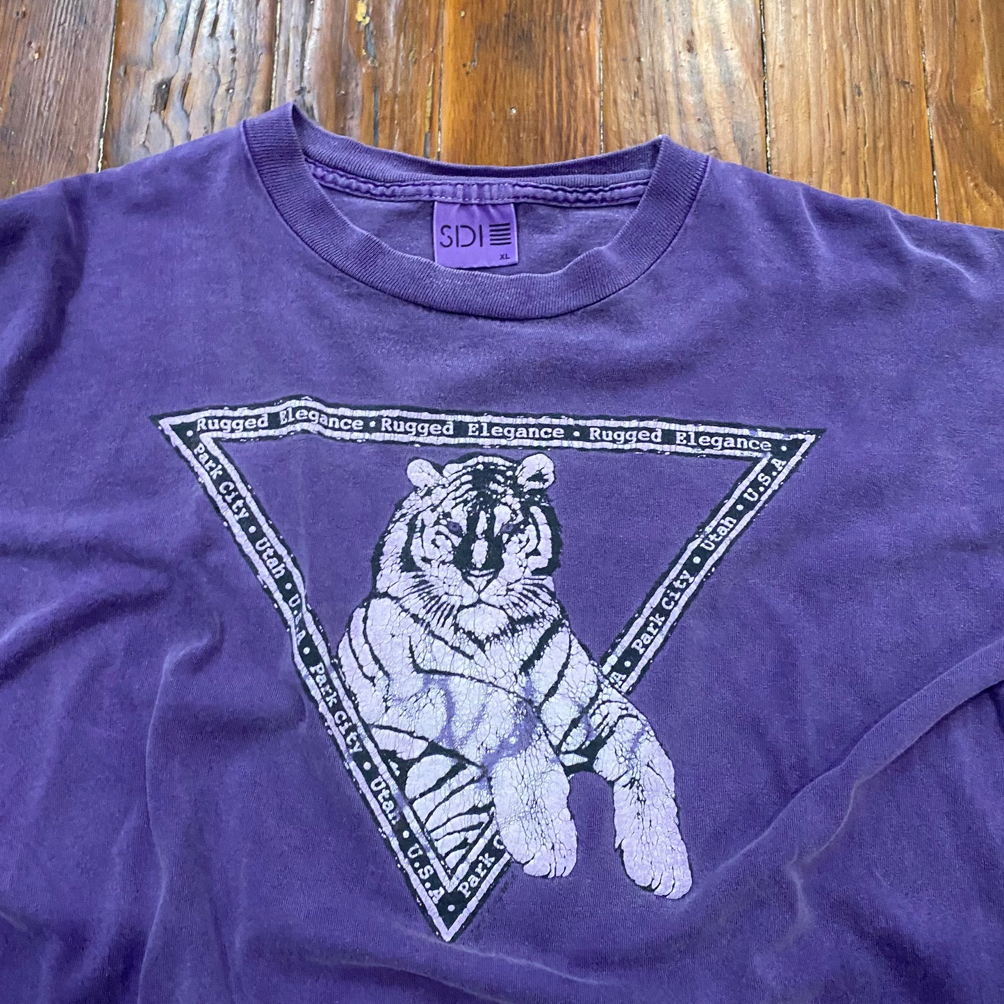 Vintage Tiger Single Stitched Purple Graphic Tee- XL