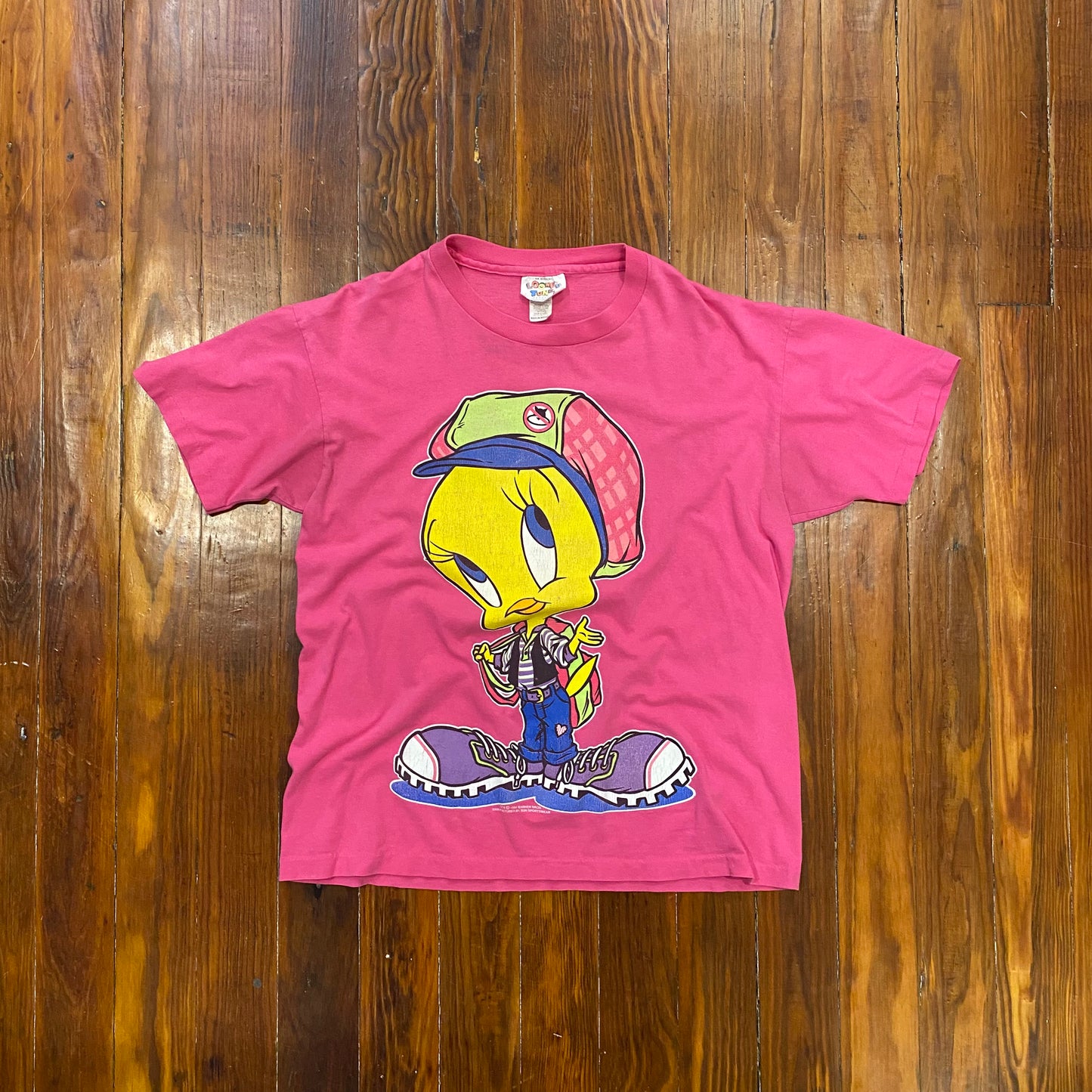Vintage Loony Tunes Tweety Bird Pink Vintage Tee - M