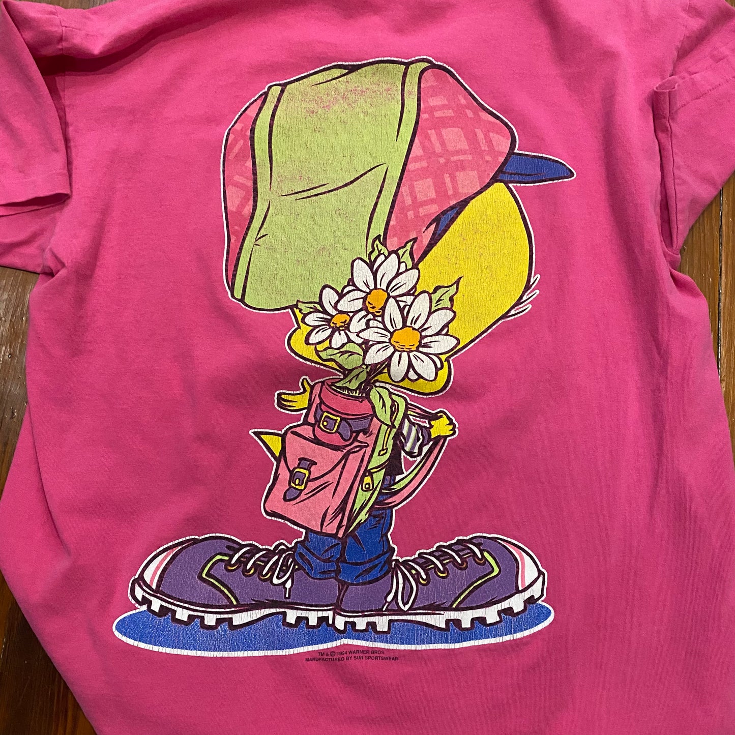 Vintage Loony Tunes Tweety Bird Pink Vintage Tee - M