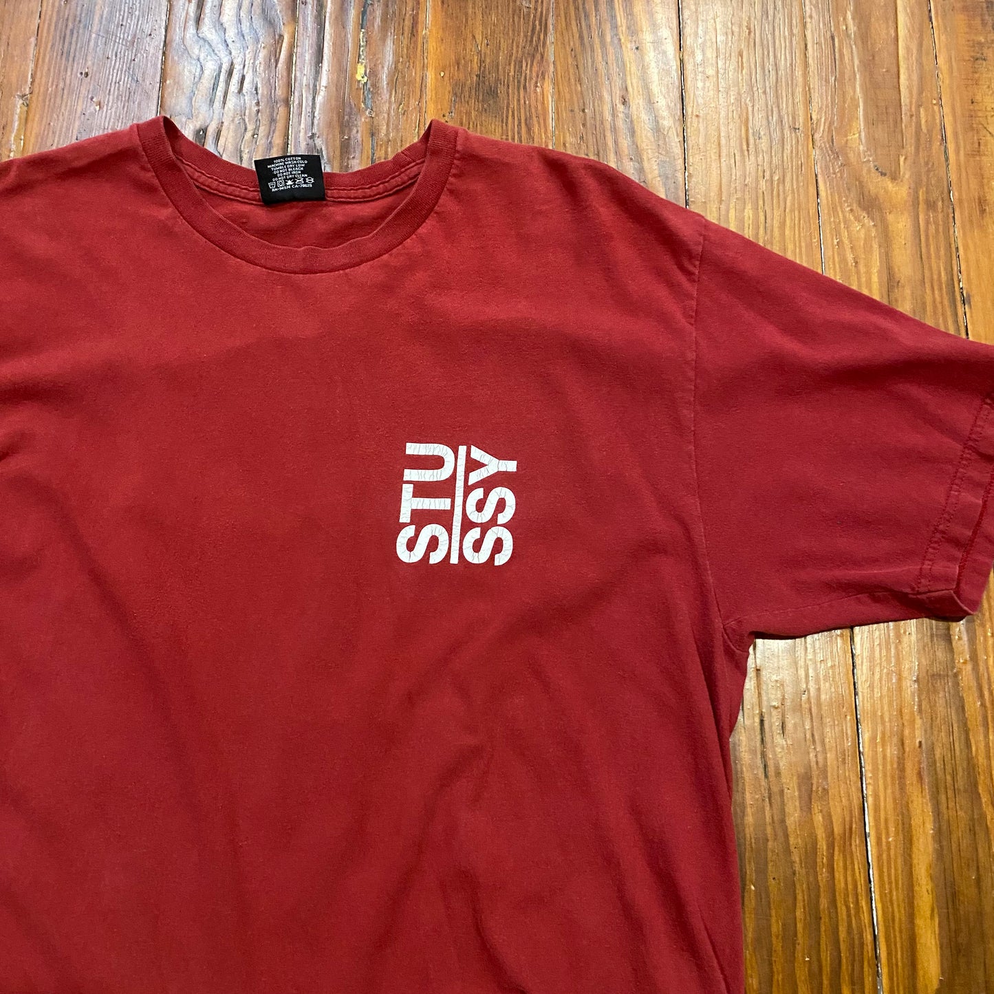 Vintage Stussy Maroon Tee - L