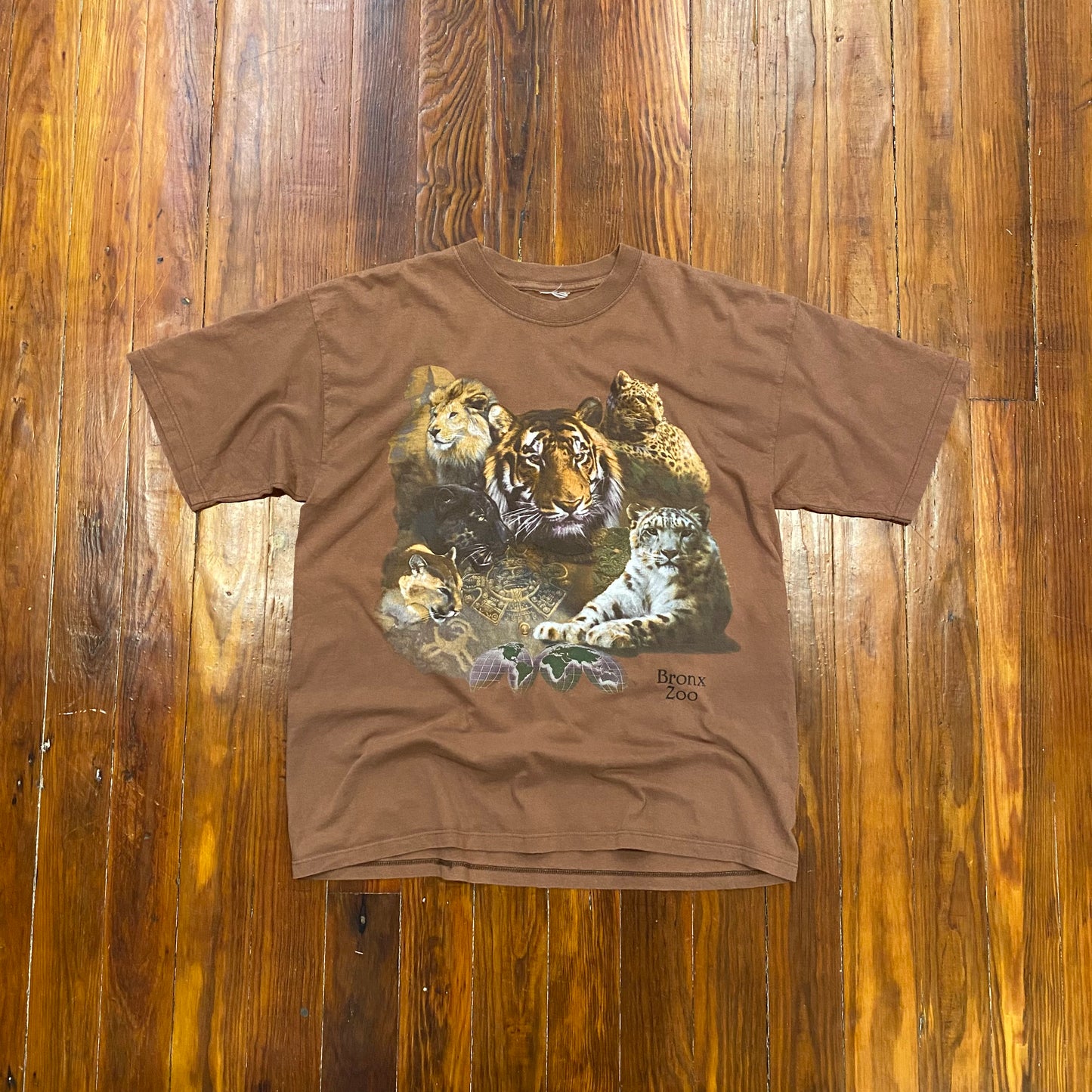 Vintage Cats Of The Wild Bronx Zoo Tee - XL