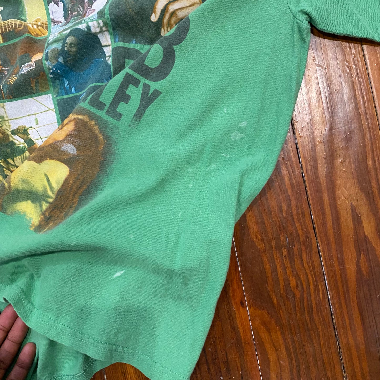 Vintage Bob Marley Portraits Green Tee - L