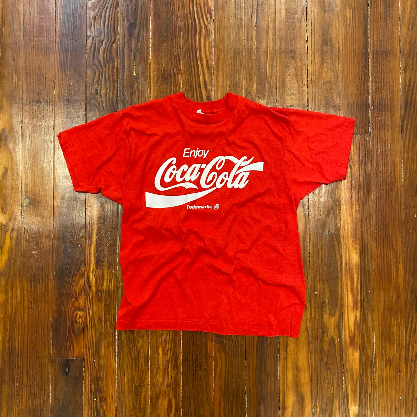 Vintage 80's Enjoy Coca Cola Red Tee - M