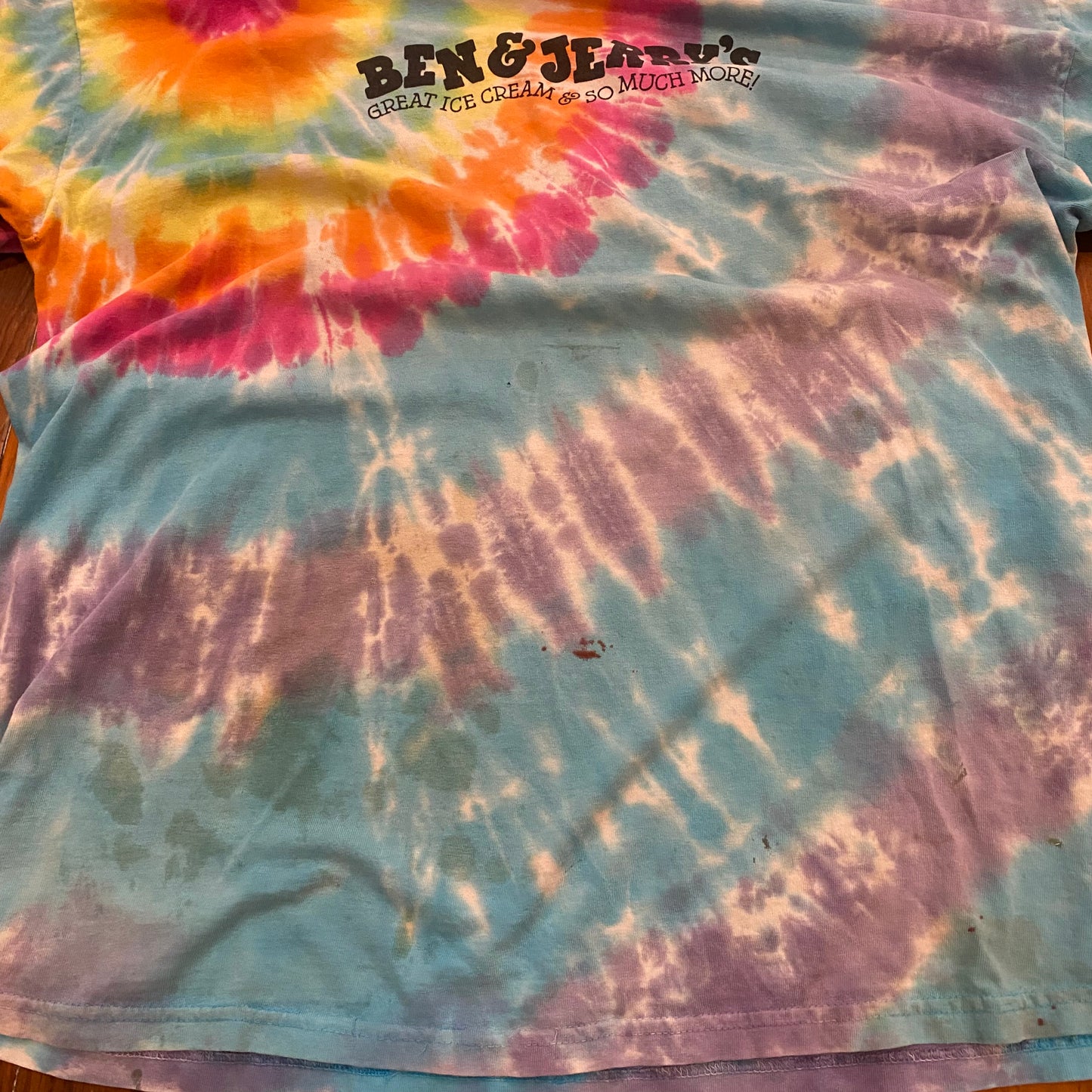 Vintage Ben & Jerrys Tie Dye Tee - XL