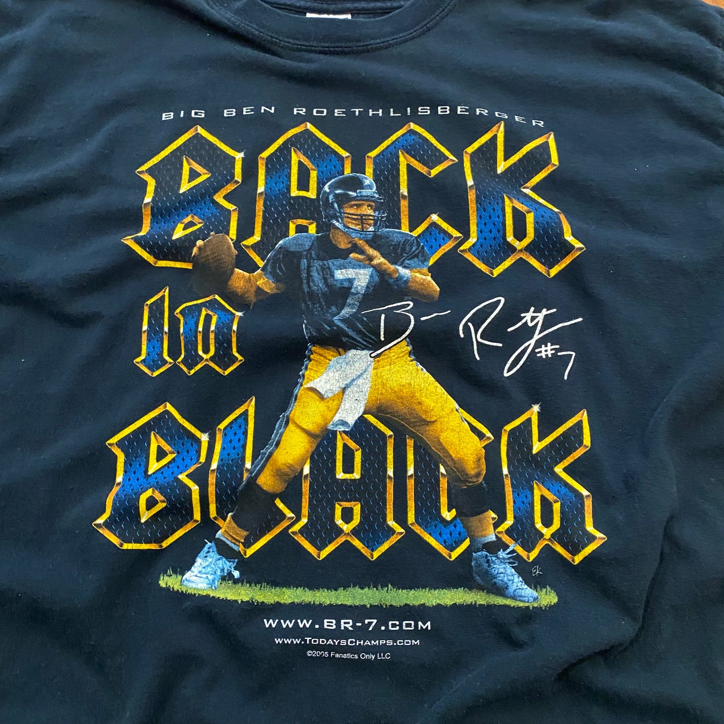 Vintage Big Ben Roethlisberger Back in Black Tee - XL
