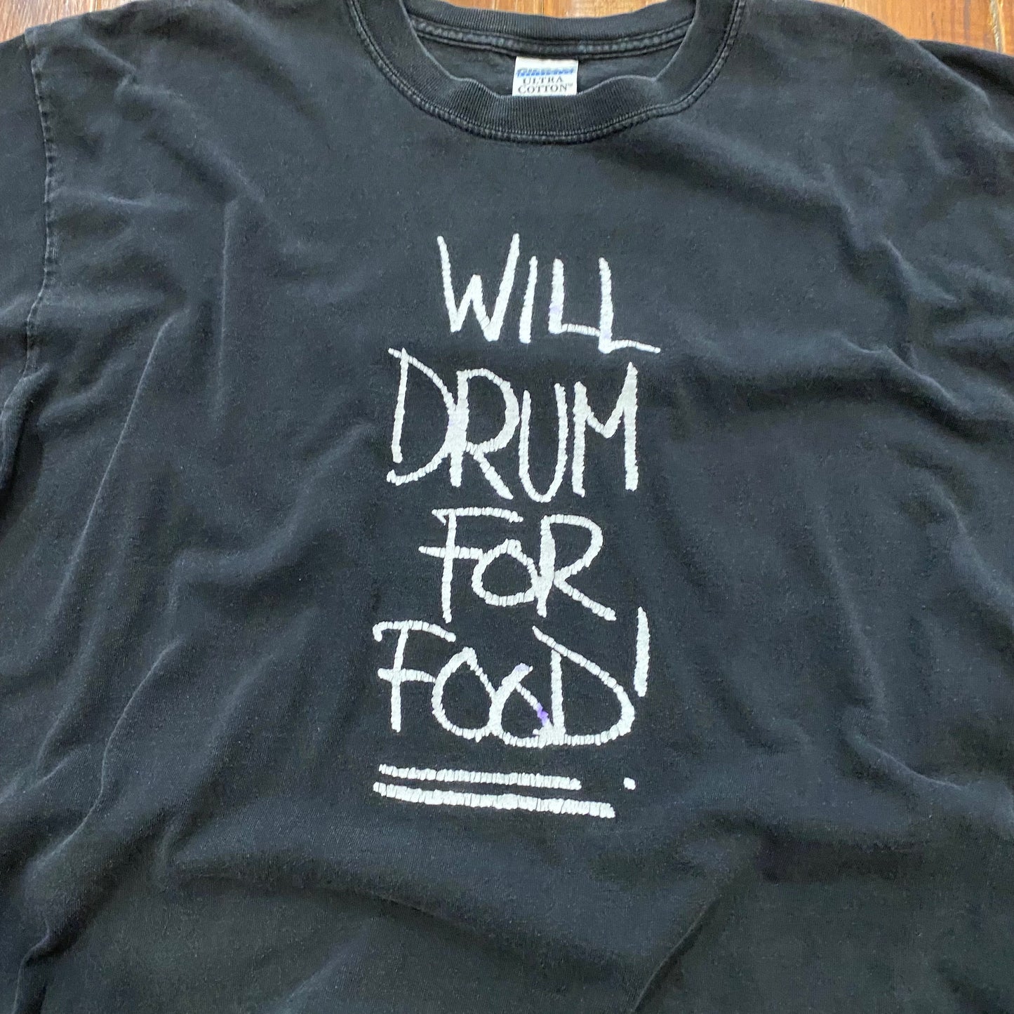 Vintage Will Drum For Food Tee - XL