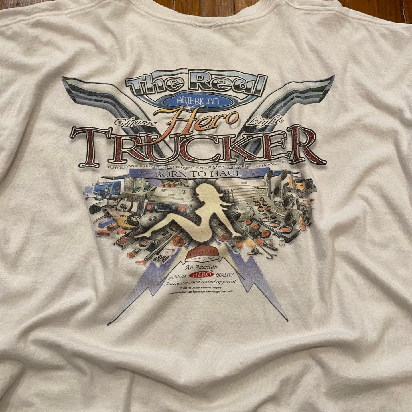 Vintage THe Real American Trucker Bron to Haul Tee- 2XL