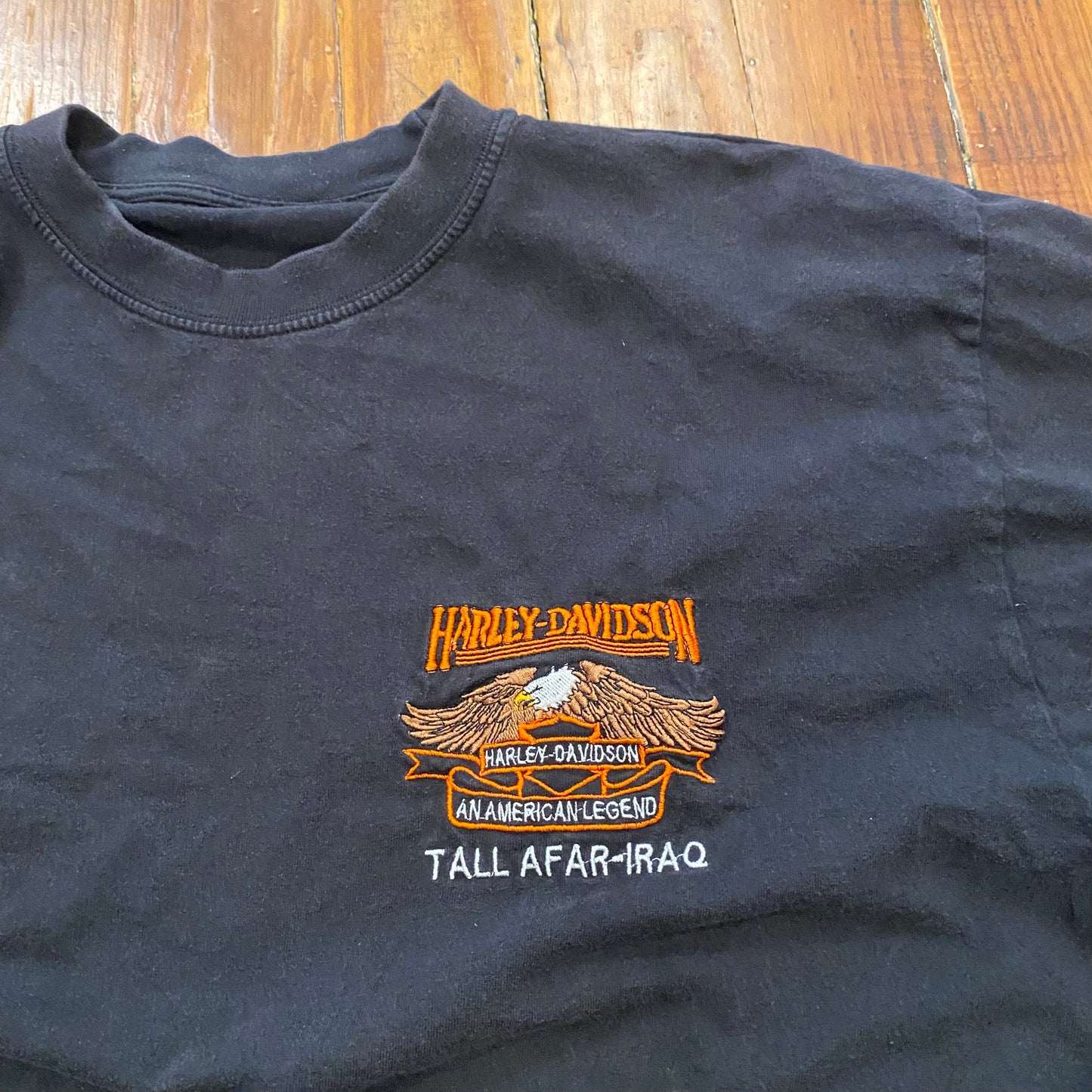 Vintage Harley Davidson Side Logo Iraq Tee - XL
