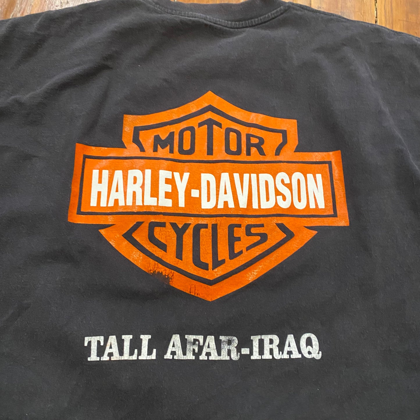 Vintage Harley Davidson Side Logo Iraq Tee - XL