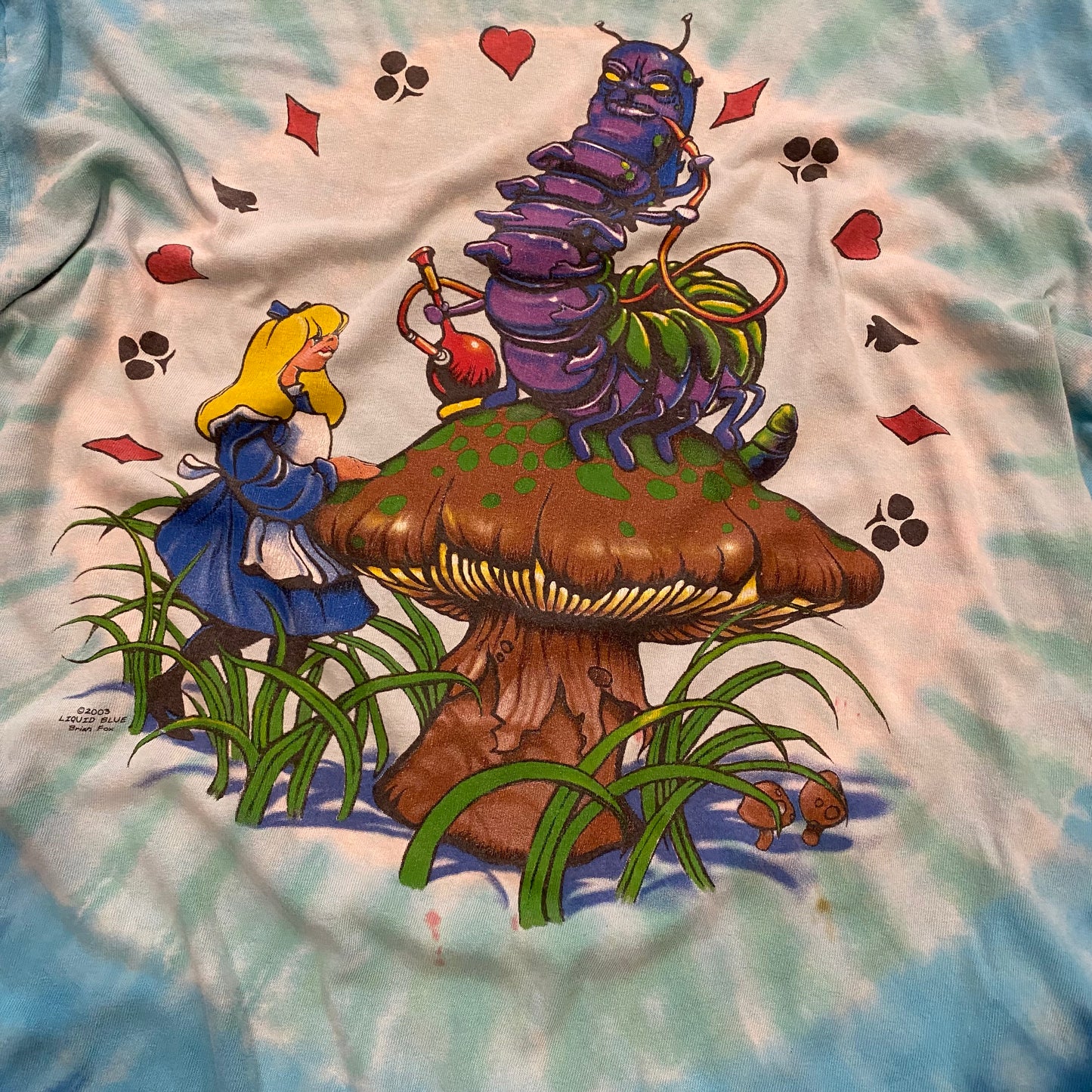Vintage Alice In Wonderland Liquid Blue Tee- XL