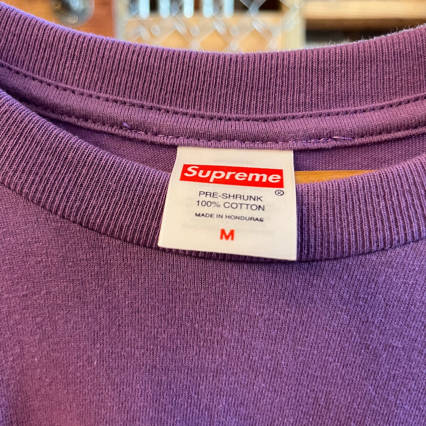 Supreme Script Purple Tee- M