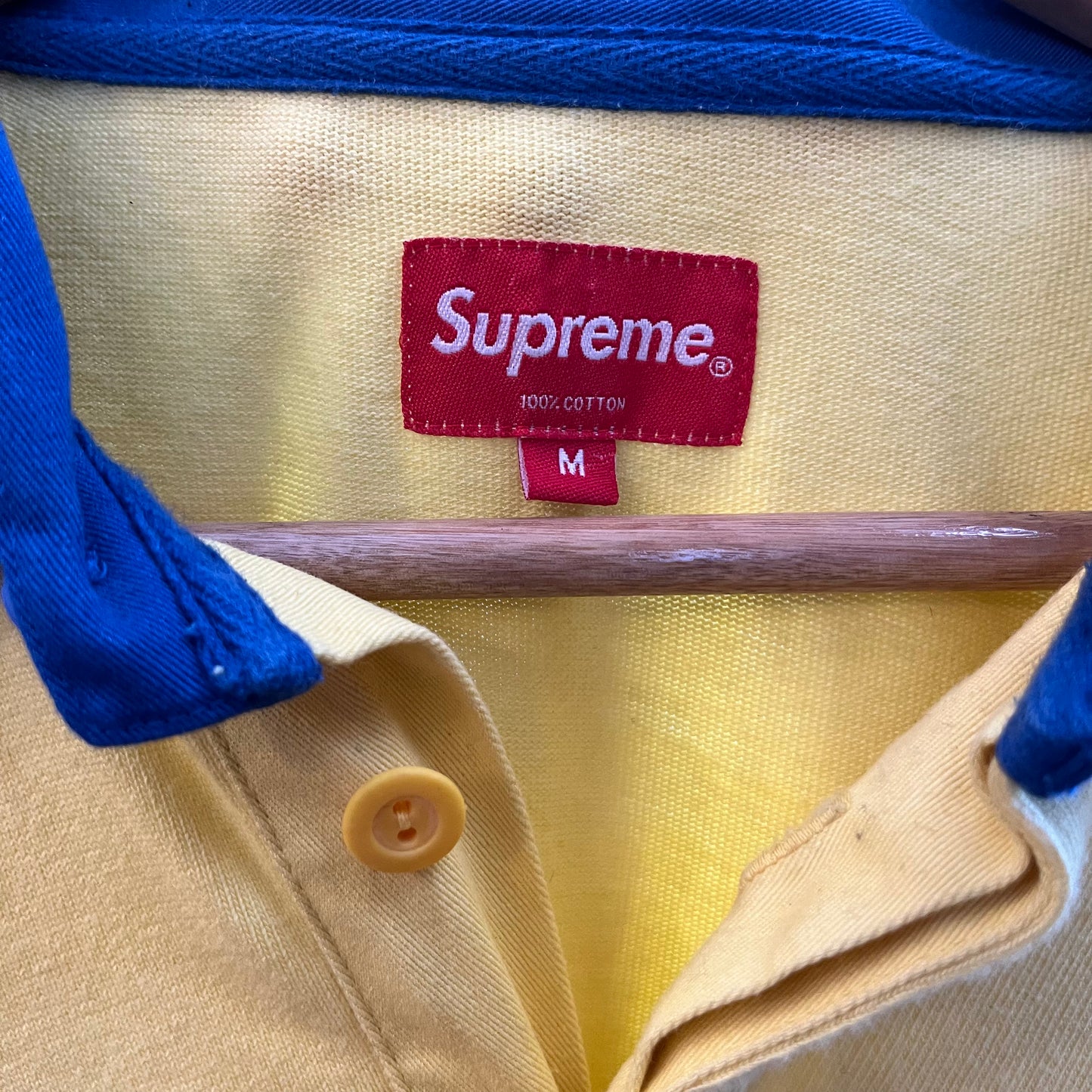 Supreme Yellow/Blue Polo Tee - M