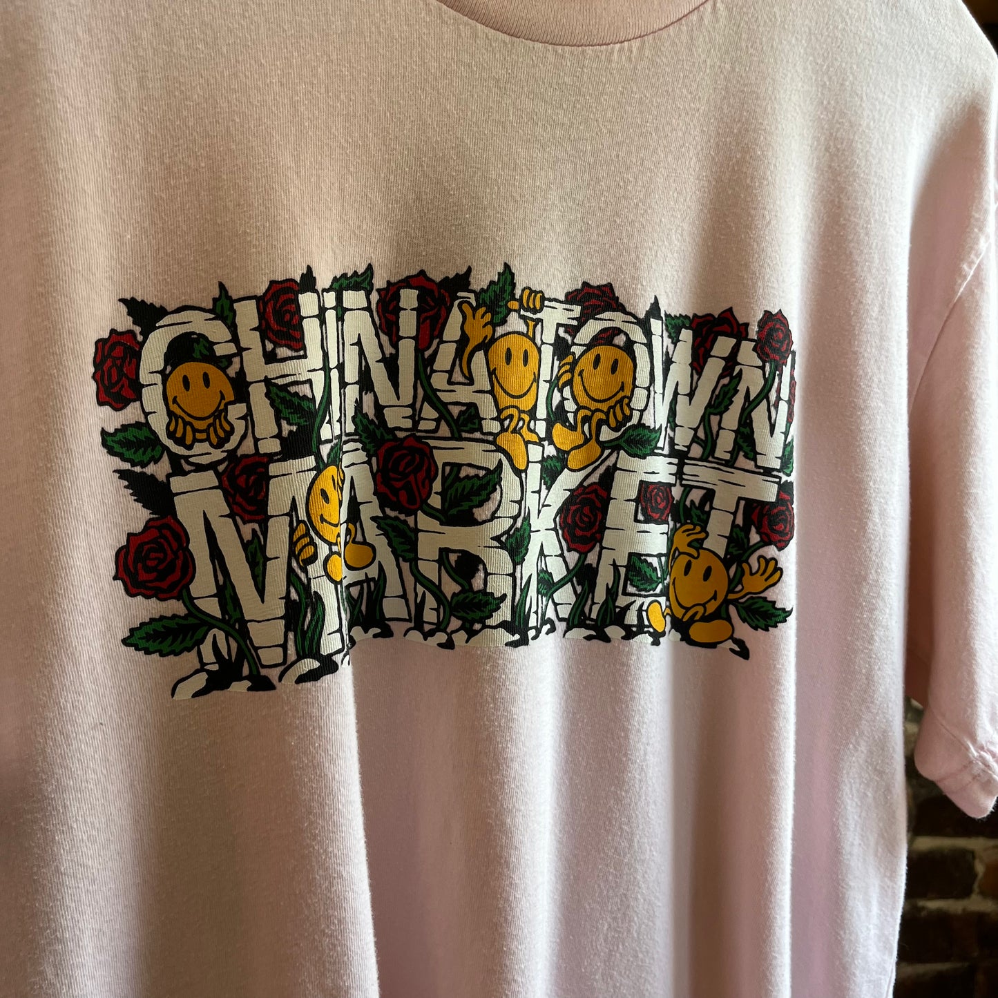 Chinatown Market cntr logo Pink Tee- L