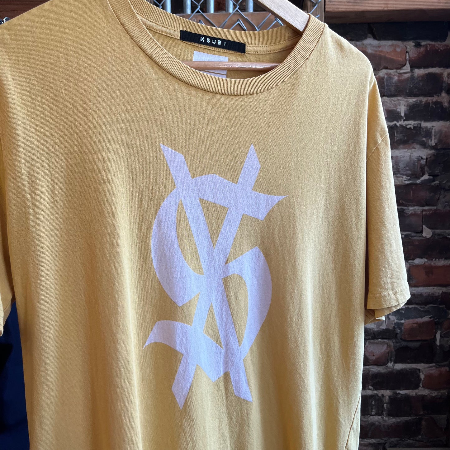 Ksubi Old Dollar Kash Yellow Tee- M