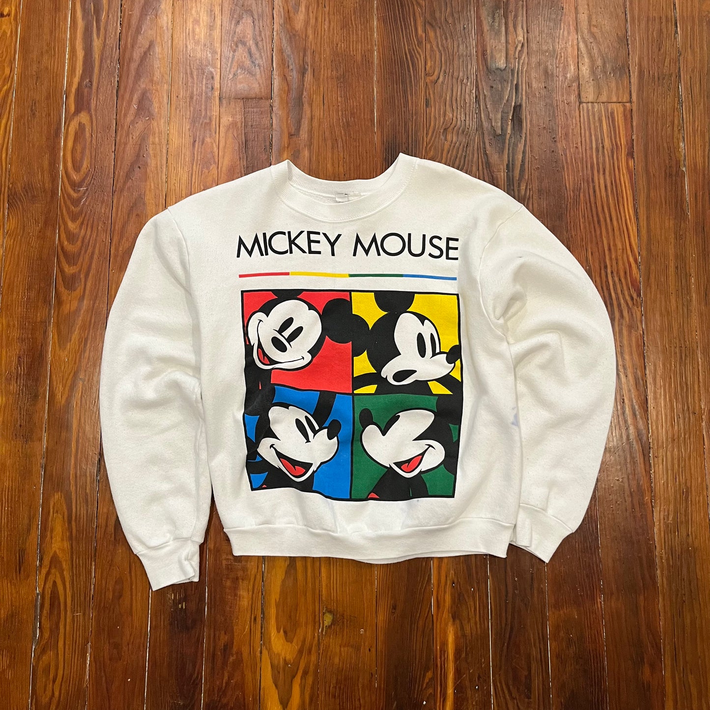 Vintage Mickey Mouse 4 Square Crewneck- L