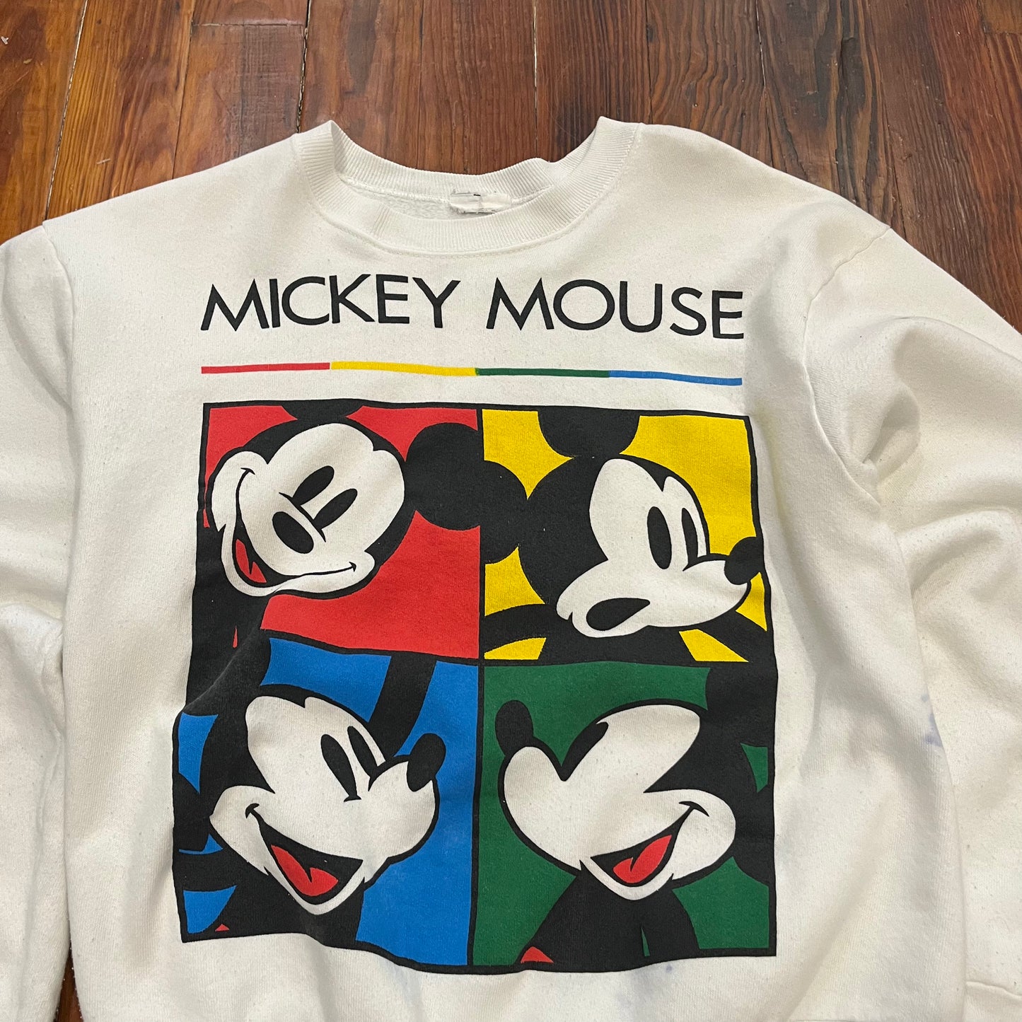 Vintage Mickey Mouse 4 Square Crewneck- L