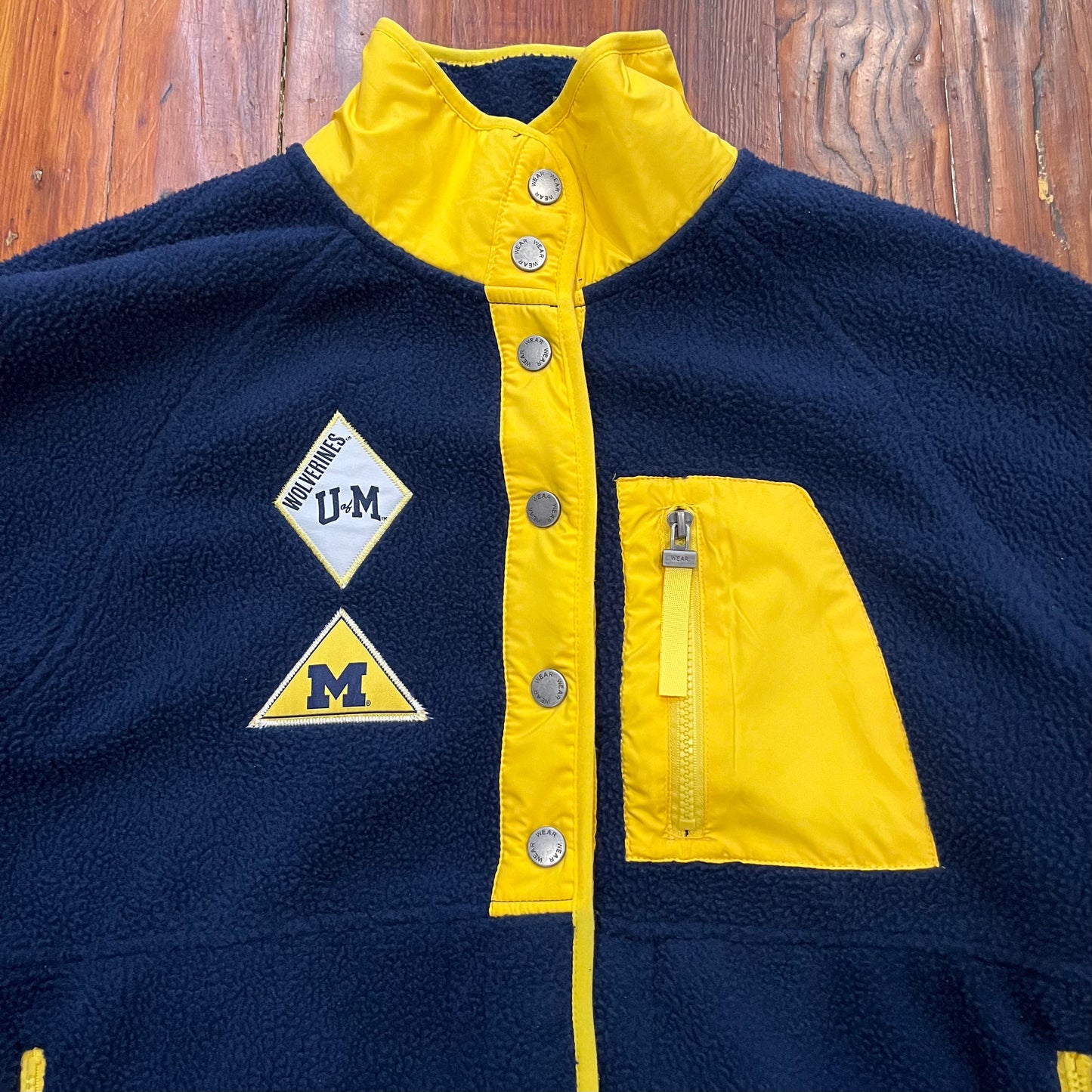 Vintage Michigan Button-Up Fleece Jacket- L