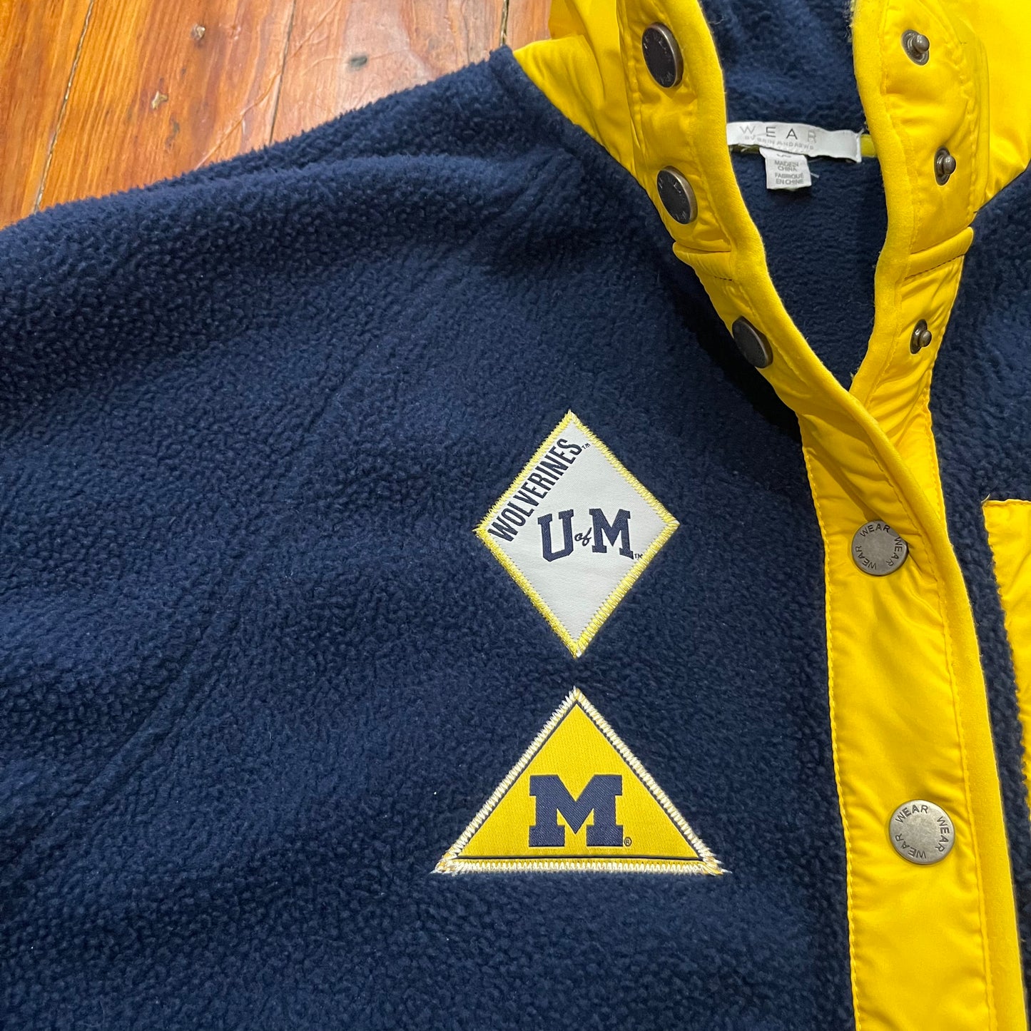 Vintage Michigan Button-Up Fleece Jacket- L